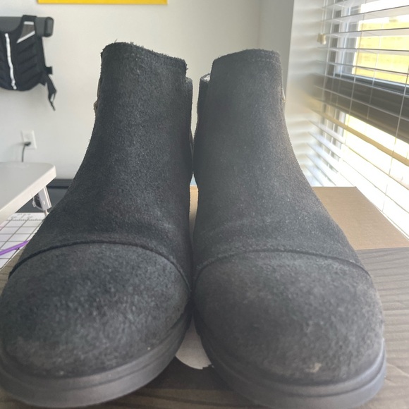 Sorel Major Low Premium Black & Cheetah Suede Ankle Boots/Booties - Picture 4 of 6